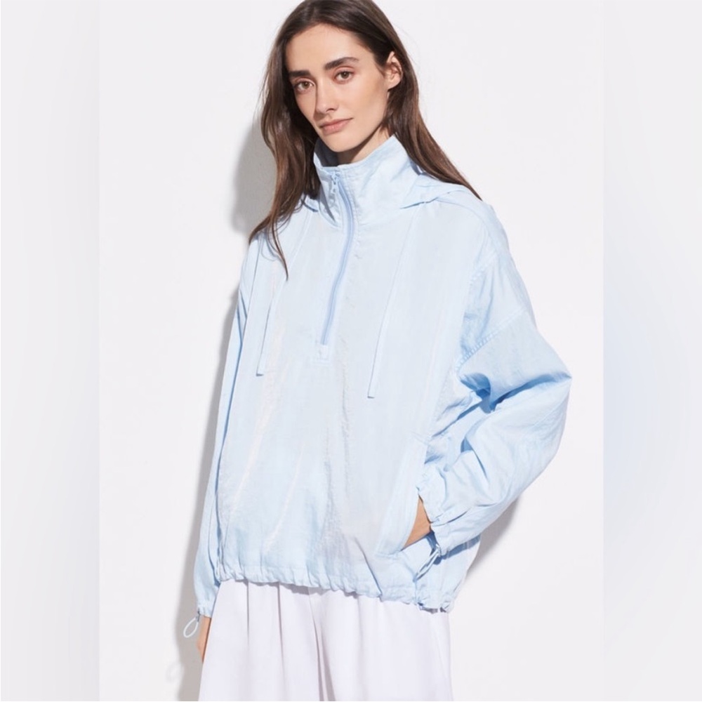 Light Blue Vince Windbreaker Women's Hoodie Jacket